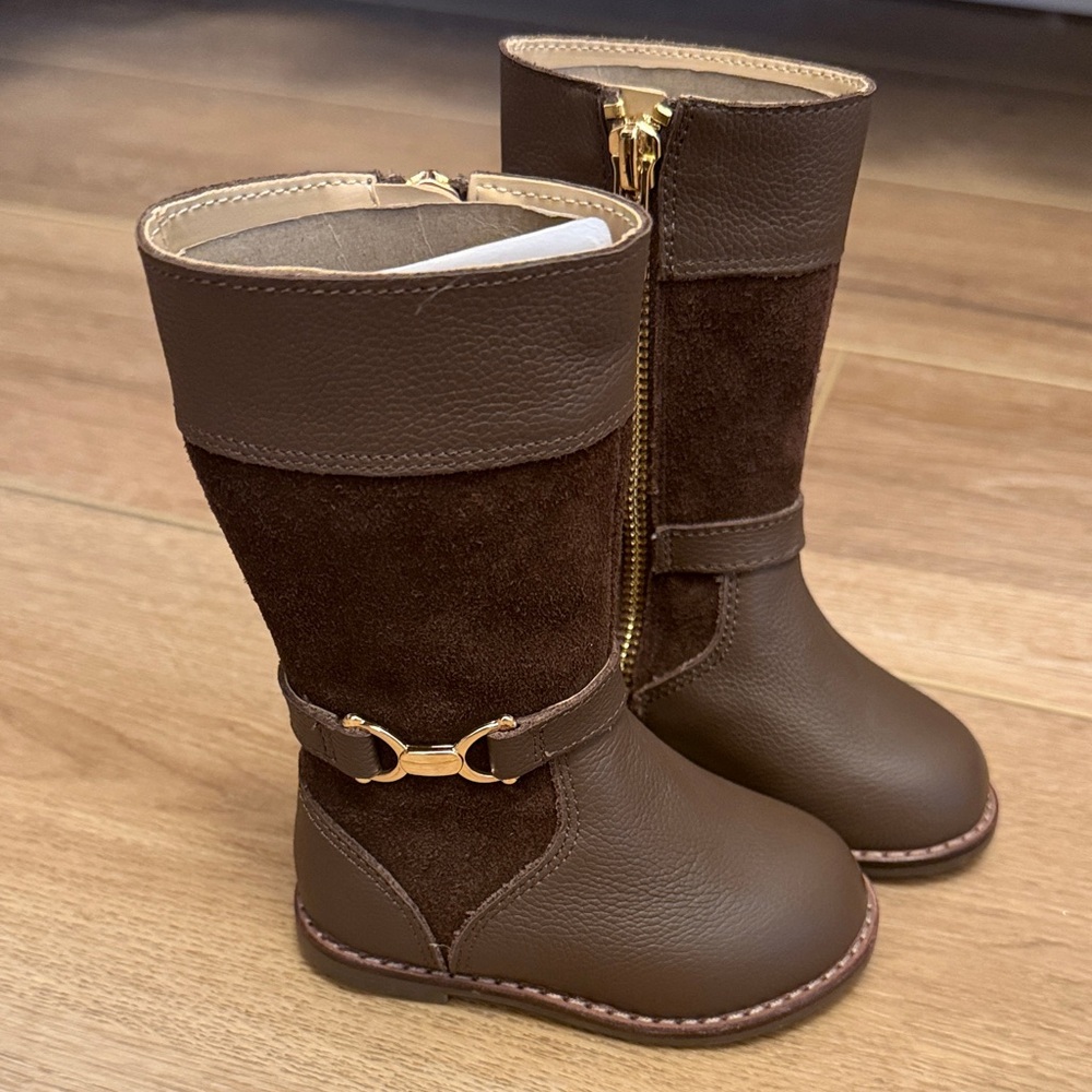 Janie and Jack Brown Kids Boots